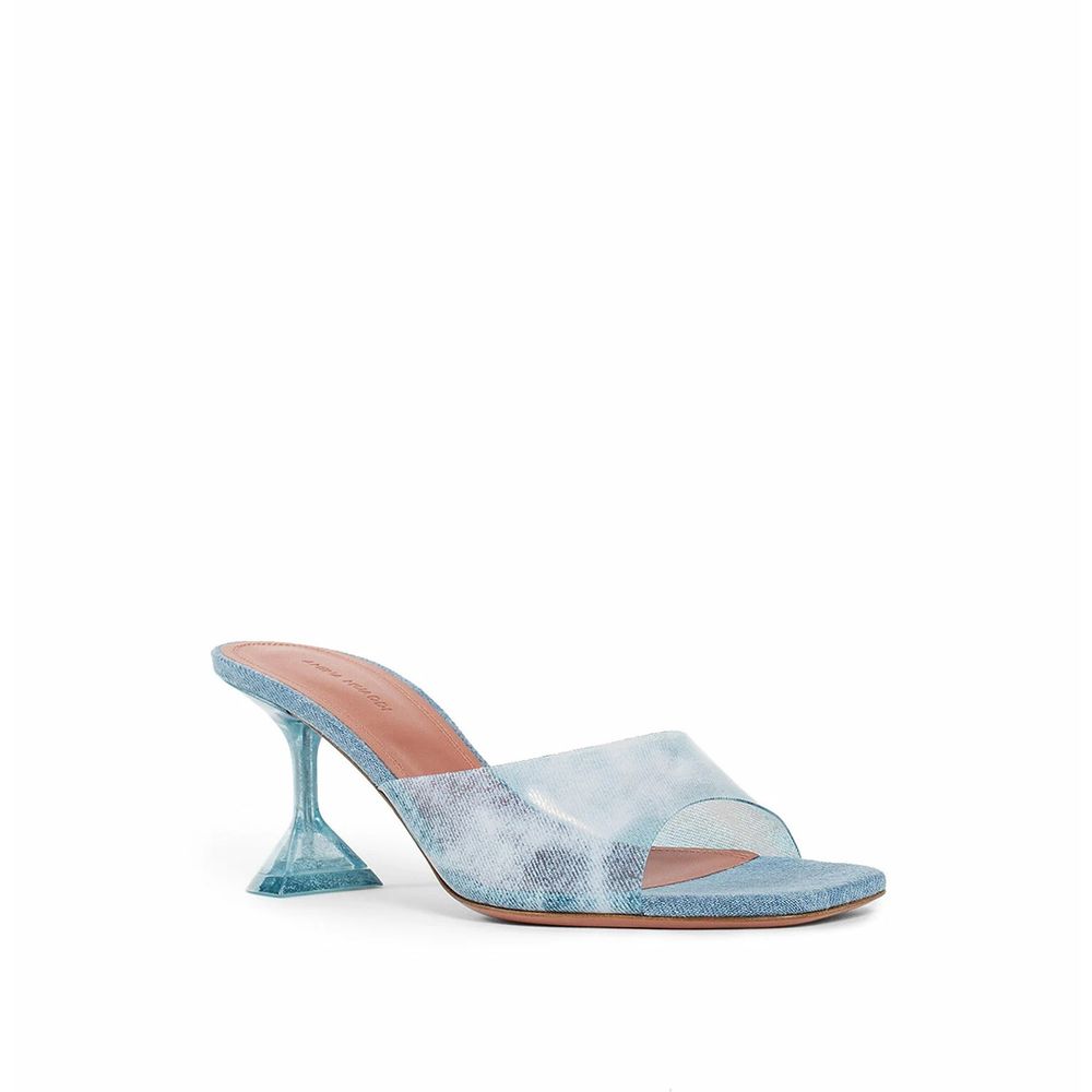 Amina Muaddi Blue Pvc Mules | Regal Royce