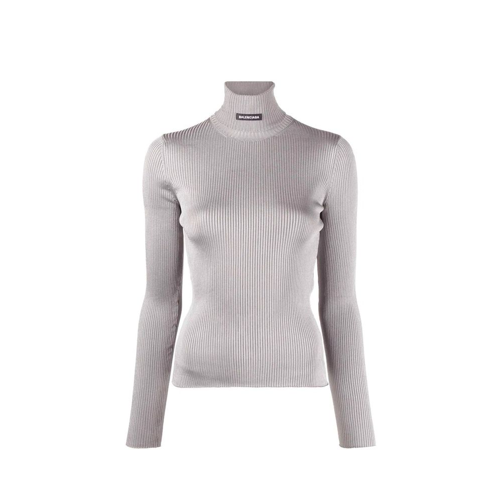 Balenciaga Gray Polyester Turtleneck | Regal Royce