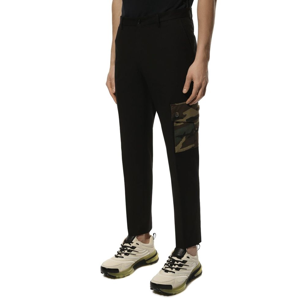 Dolce & Gabbana Black Cotton Cargo Pants | Regal Royce