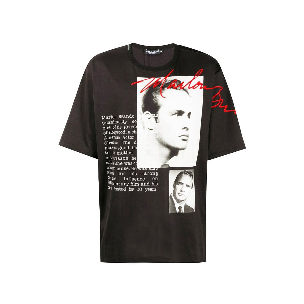 Dolce & Gabbana Black Cotton T-Shirt | Regal Royce