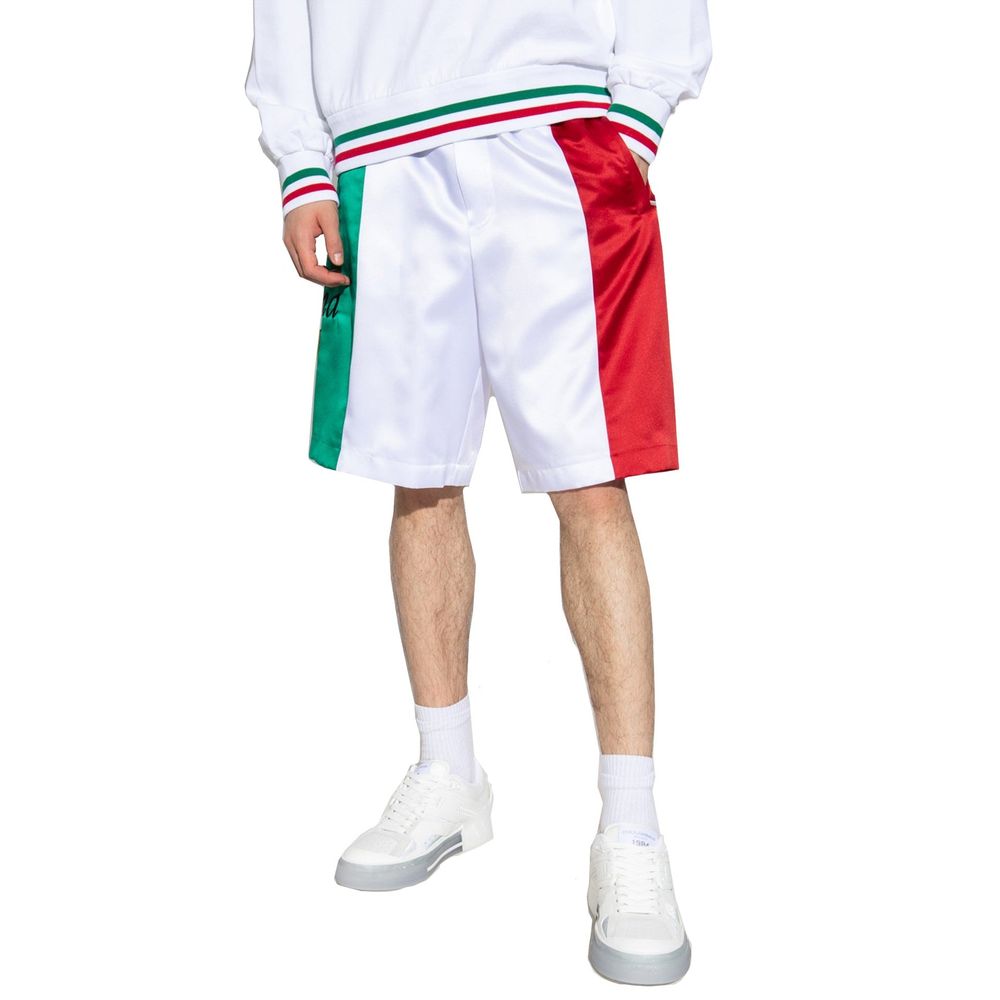 Dolce & Gabbana White Polyester Shorts | Regal Royce