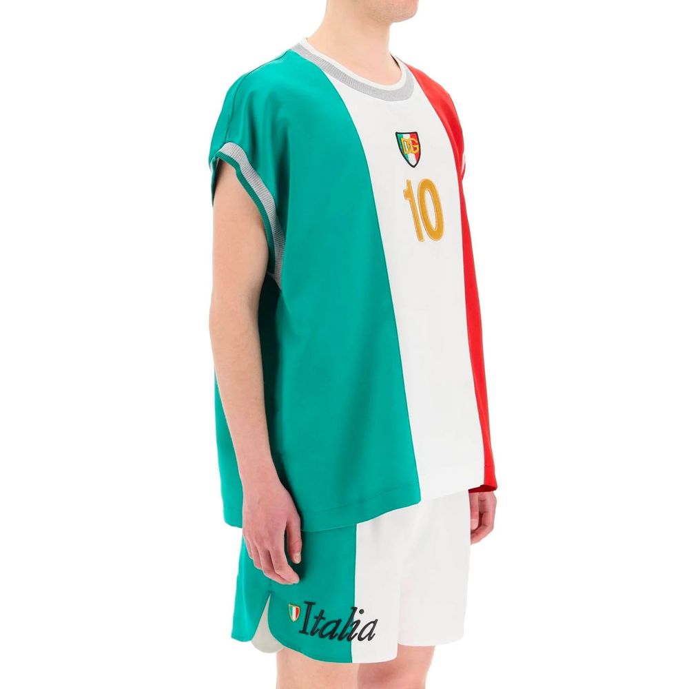 Dolce & Gabbana White Polyester T-Shirt | Regal Royce