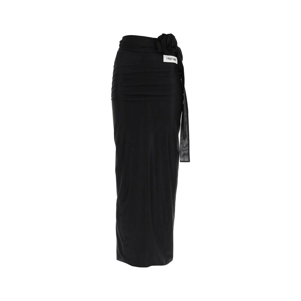 Dolce & Gabbana Black Elastane Long Skirt | Regal Royce