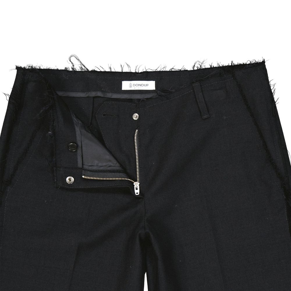 Dondup Black Virgin Wool Bermuda Shorts | Regal Royce