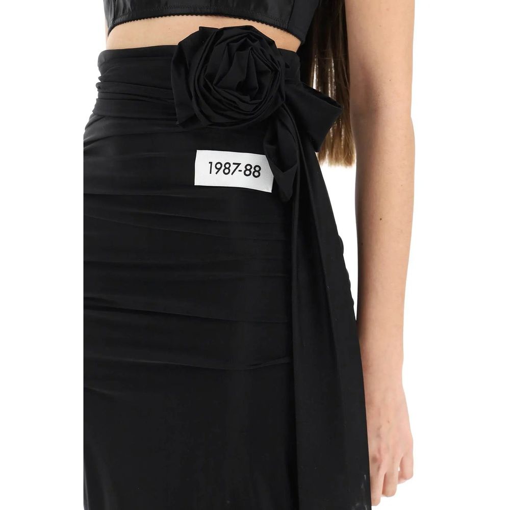 Dolce & Gabbana Black Elastane Long Skirt | Regal Royce