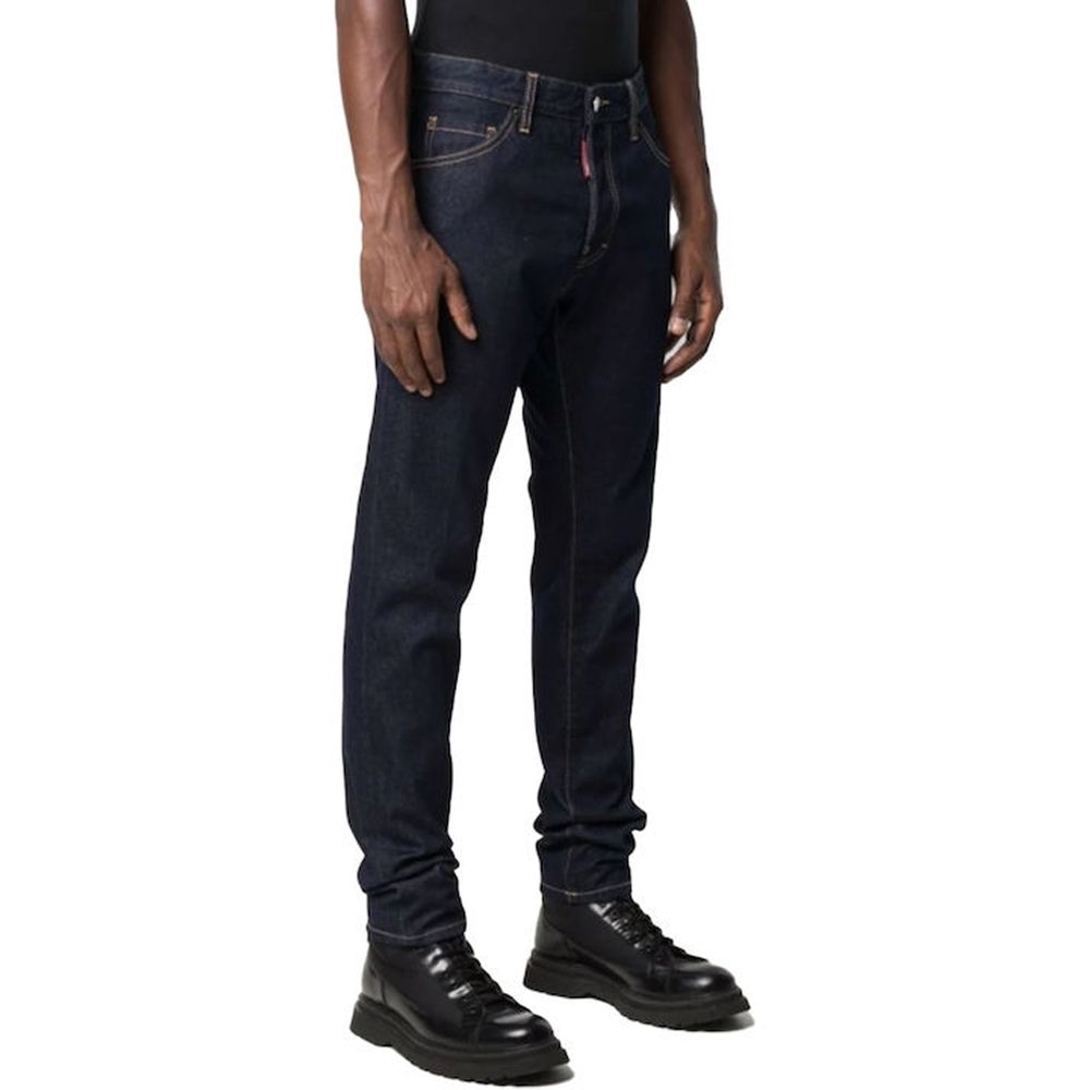 Dsquared² Blue Cotton Straight-Leg Jeans | Regal Royce