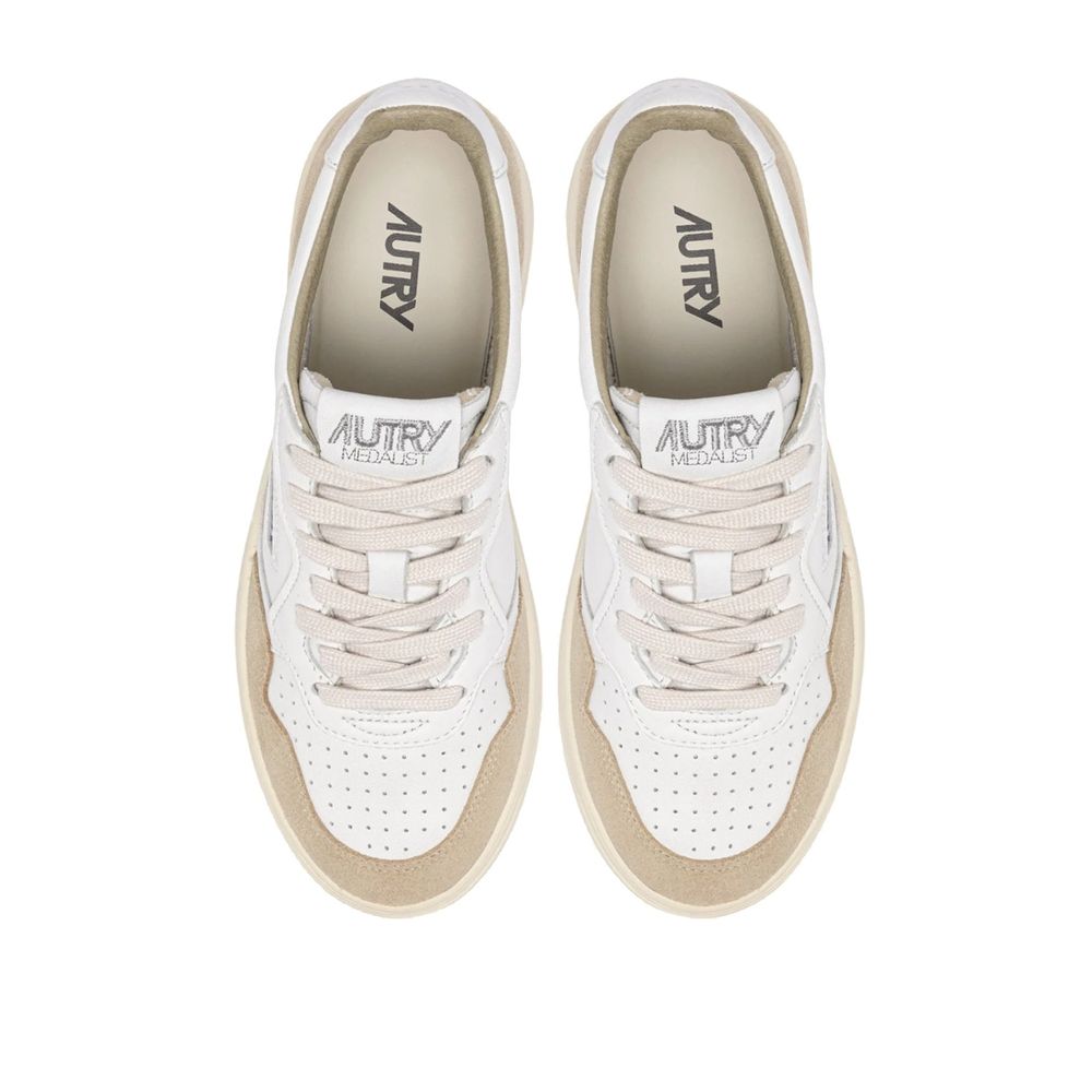 Autry White Goatskin Low Top Sneakers | Regal Royce
