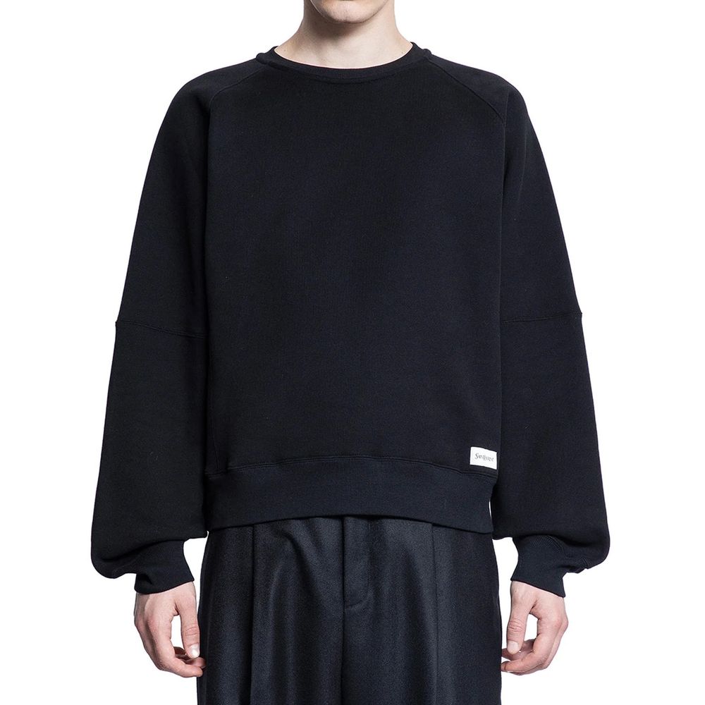 Saint Laurent Black Cotton Sweatshirt | Regal Royce