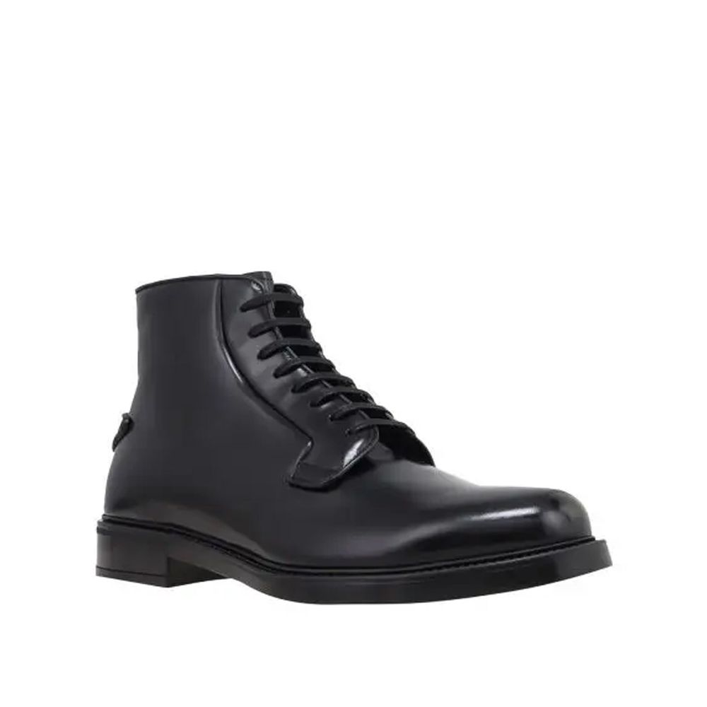 Prada Black Calfskin Lace-Up Boots | Regal Royce