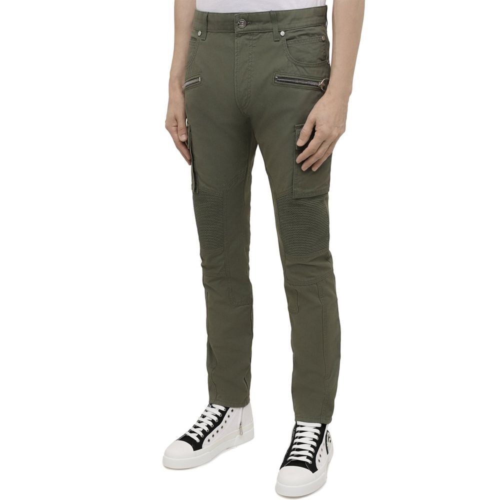 Balmain Bicolor Cotton Cargo Pants | Regal Royce