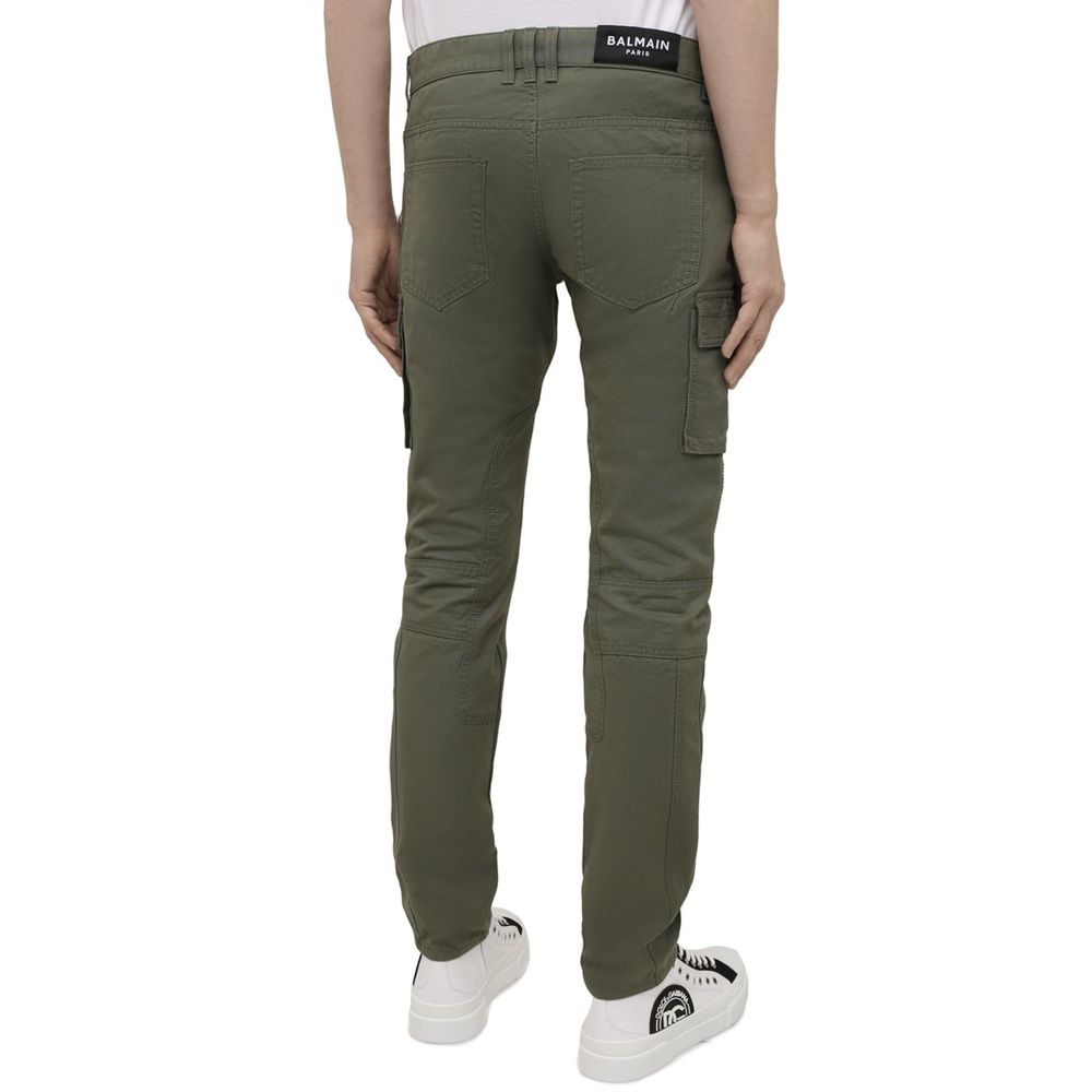 Balmain Bicolor Cotton Cargo Pants | Regal Royce