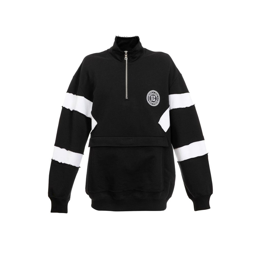 Balmain Black Cotton Sweatshirt | Regal Royce