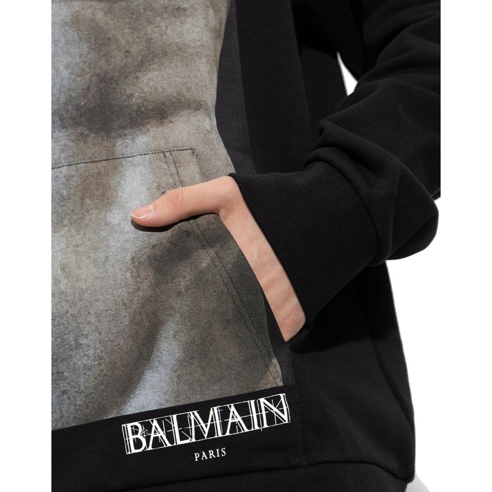 Balmain Black Cotton Sweatshirt | Regal Royce