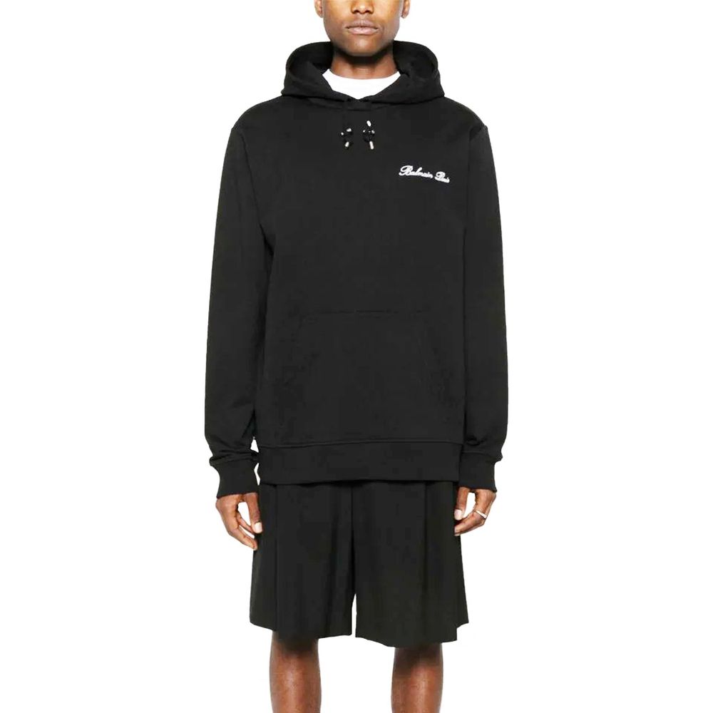 Balmain Black Cotton Sweatshirt | Regal Royce