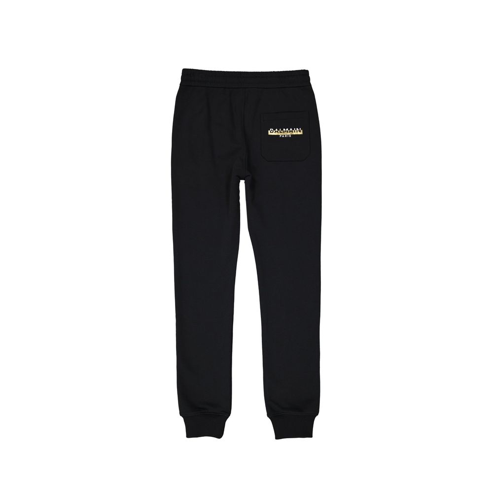Balmain Black Cotton Joggers (Workout Pants) | Regal Royce