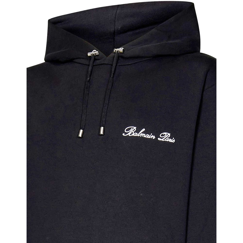 Balmain Black Cotton Sweatshirt | Regal Royce