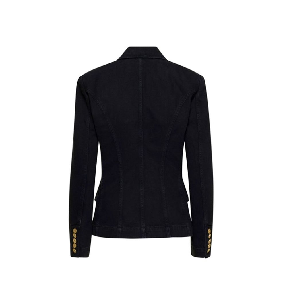 Balmain Black Cotton Blazer | Regal Royce