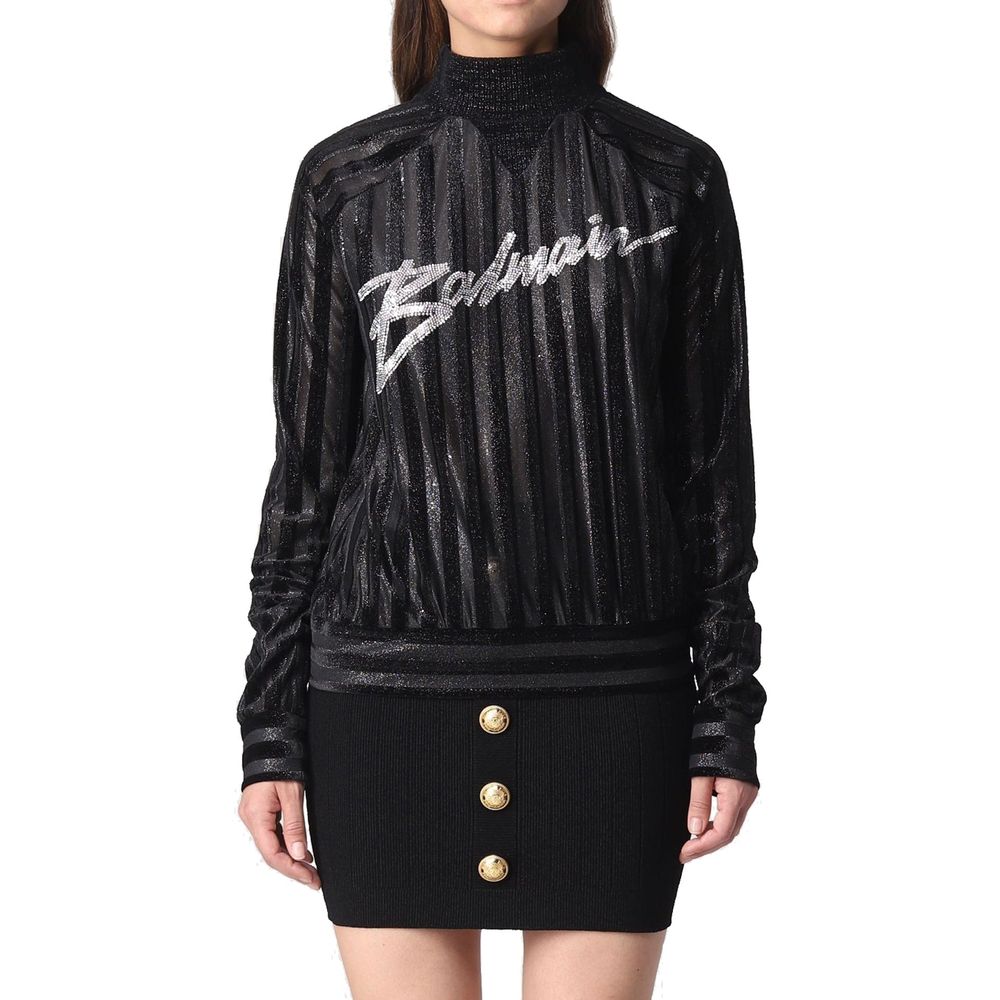 Balmain Black Elastane Sweatshirt | Regal Royce