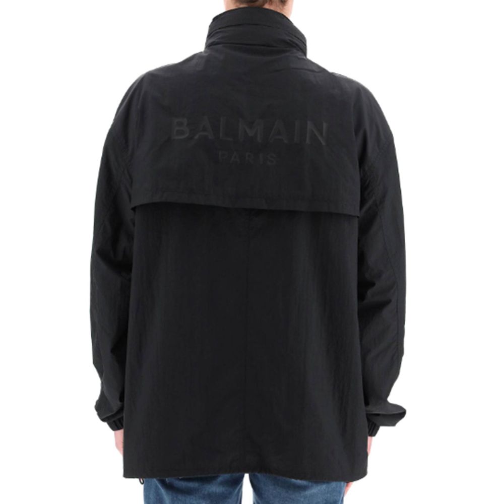 Balmain Black Nylon Shell Jacket | Regal Royce