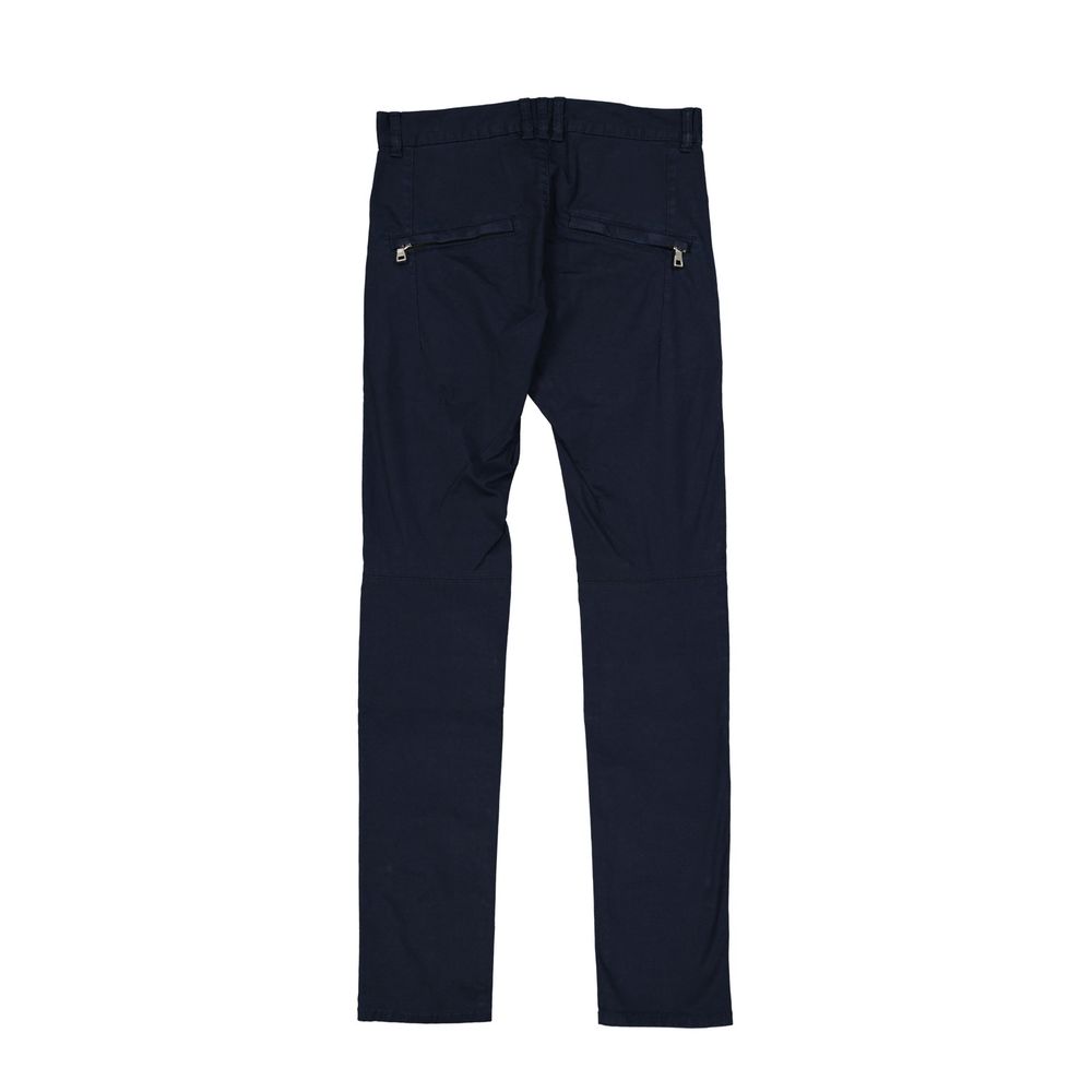 Balmain Blue Cotton Casual Pants | Regal Royce