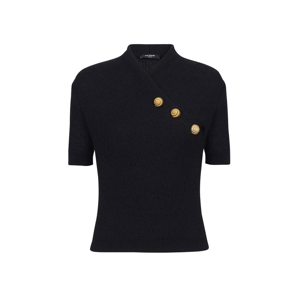 Balmain Black Merino Wool Tank Tops | Regal Royce