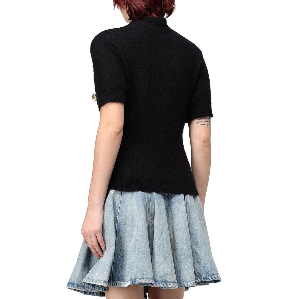 Balmain Black Merino Wool Tank Tops | Regal Royce