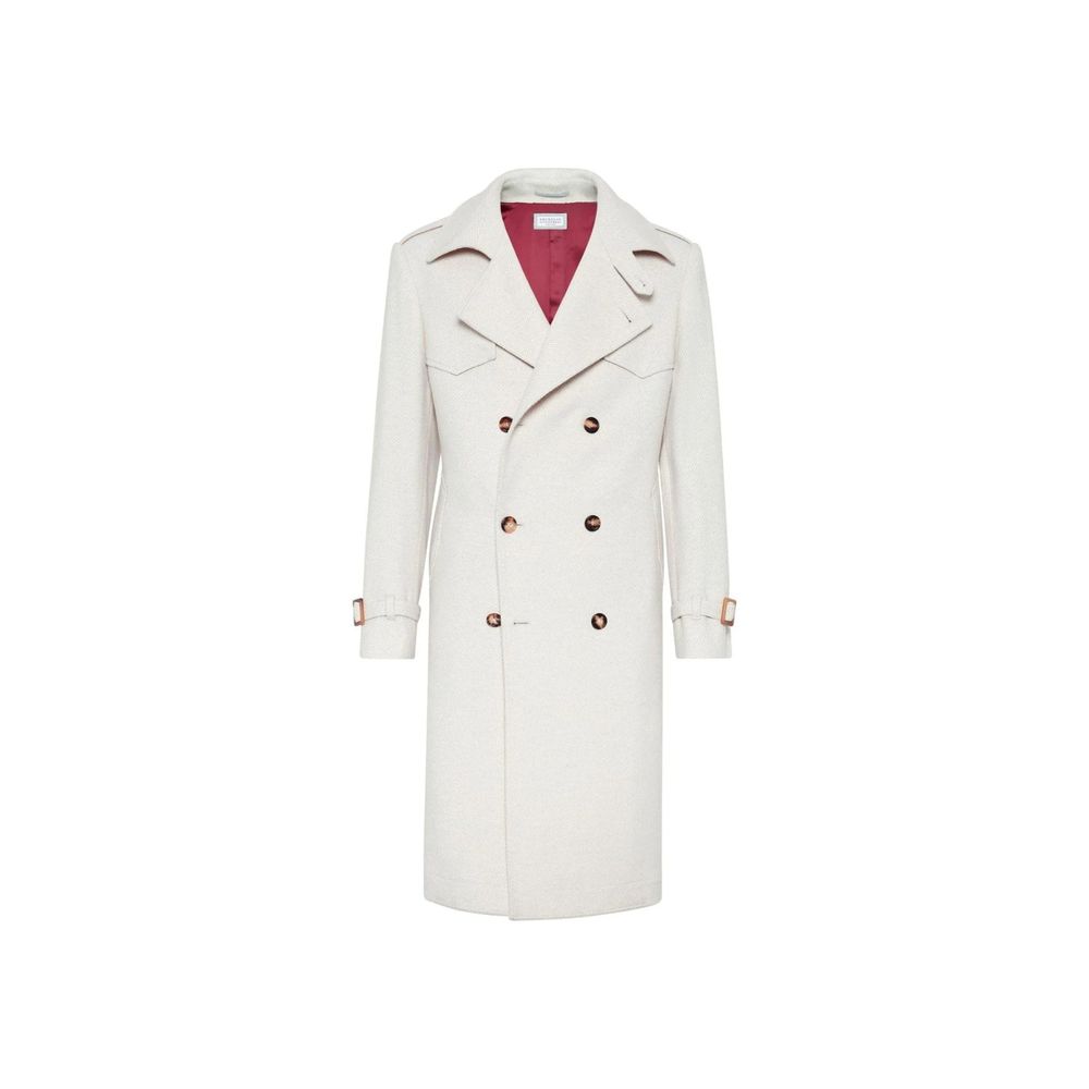Brunello Cucinelli Beige Cashmere Coat | Regal Royce