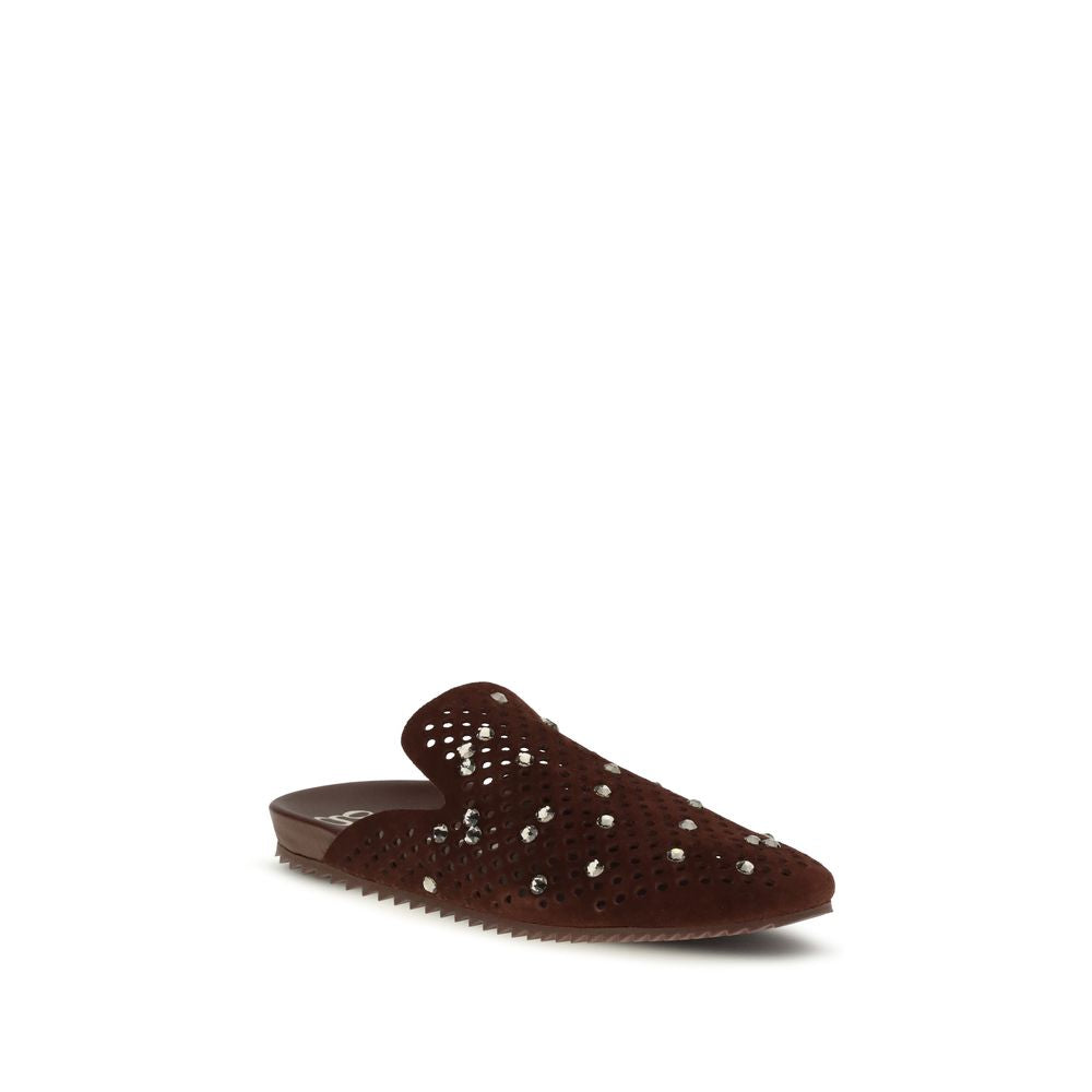 Pedro García Brown Calf Leather Bos Taurus Mules | Regal Royce