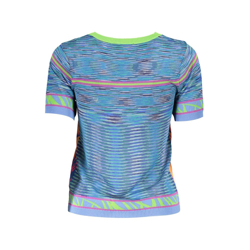 Desigual Light Blue Cotton T-Shirt | Regal Royce