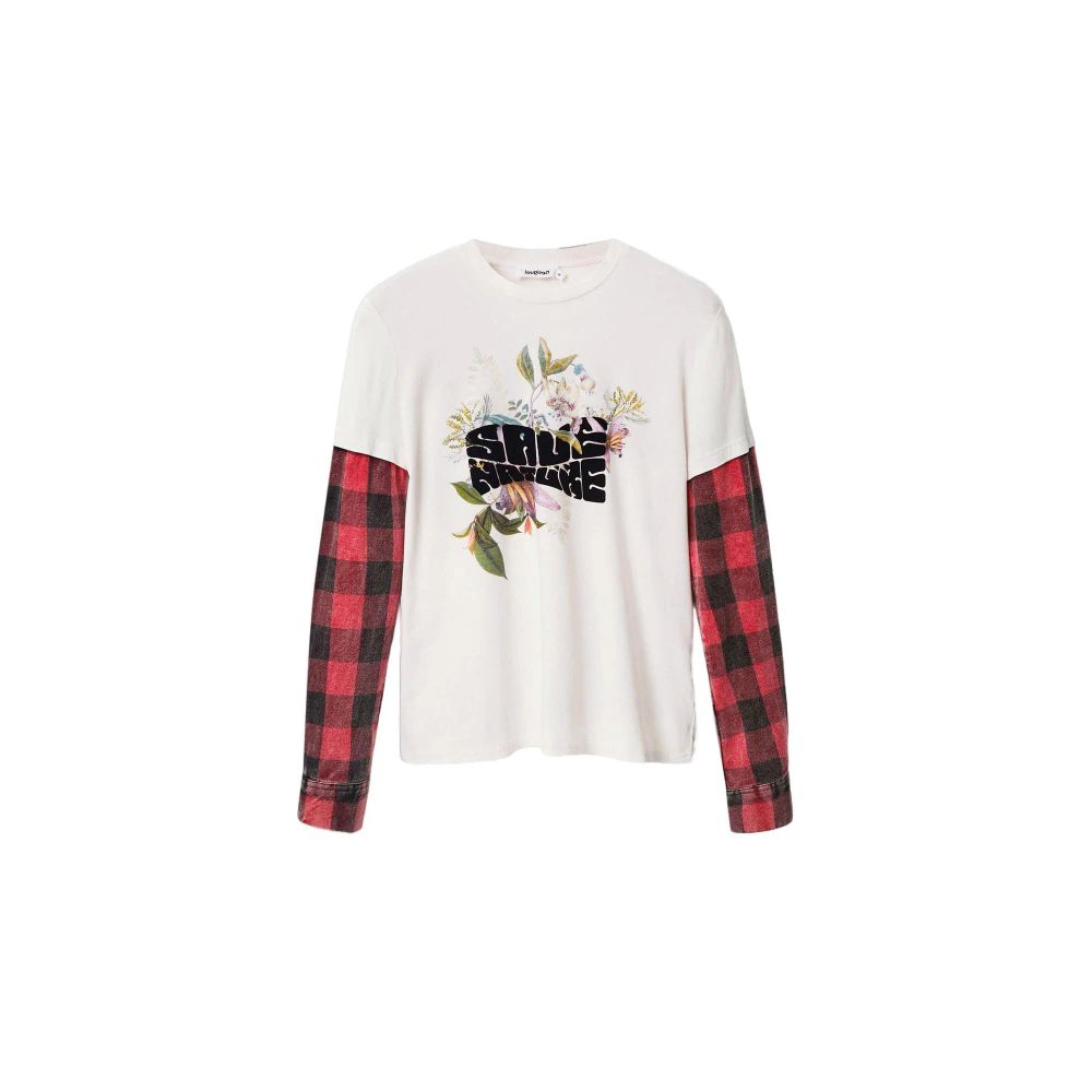 Desigual White Cotton T-Shirt | Regal Royce