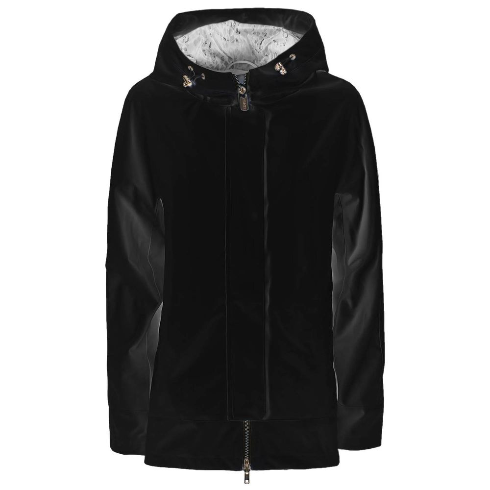 Yes Zee Black Polyester Rain Coat | Regal Royce