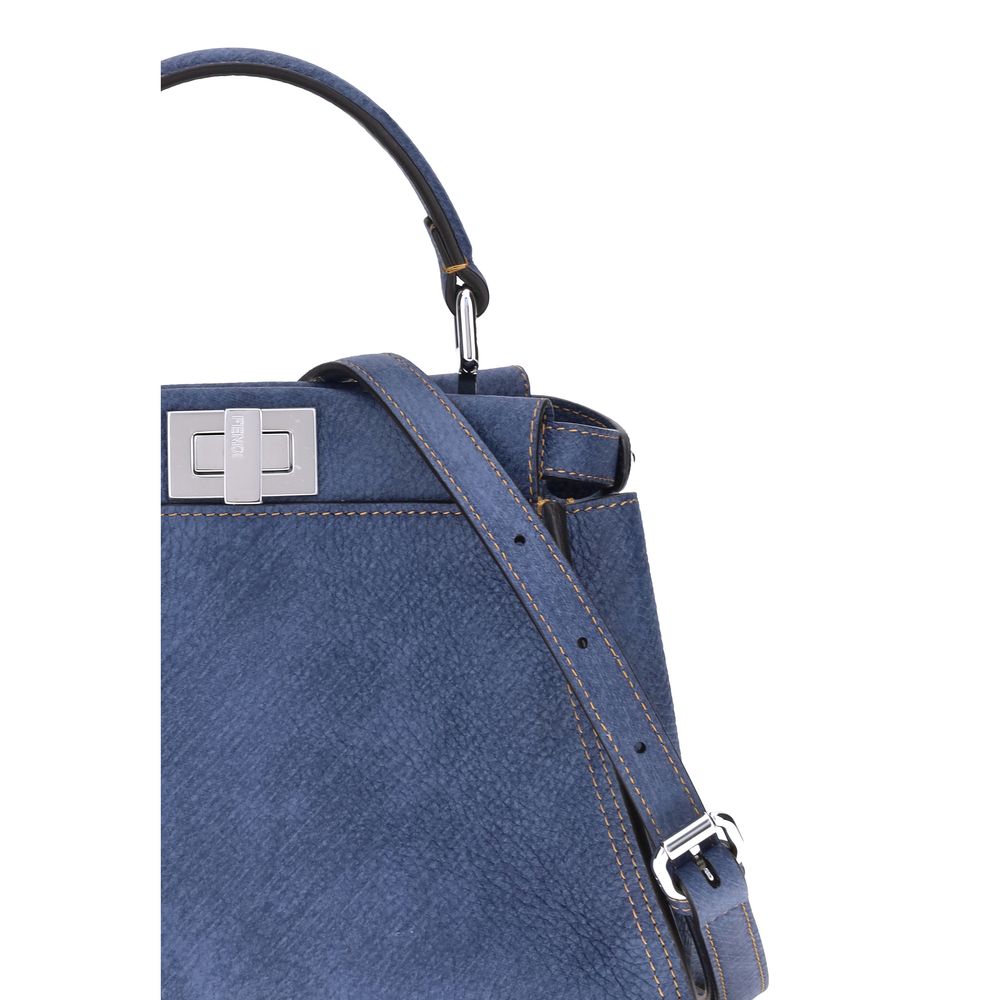 Fendi Blue Calf Leather Bos Taurus Shoulder Bag | Regal Royce