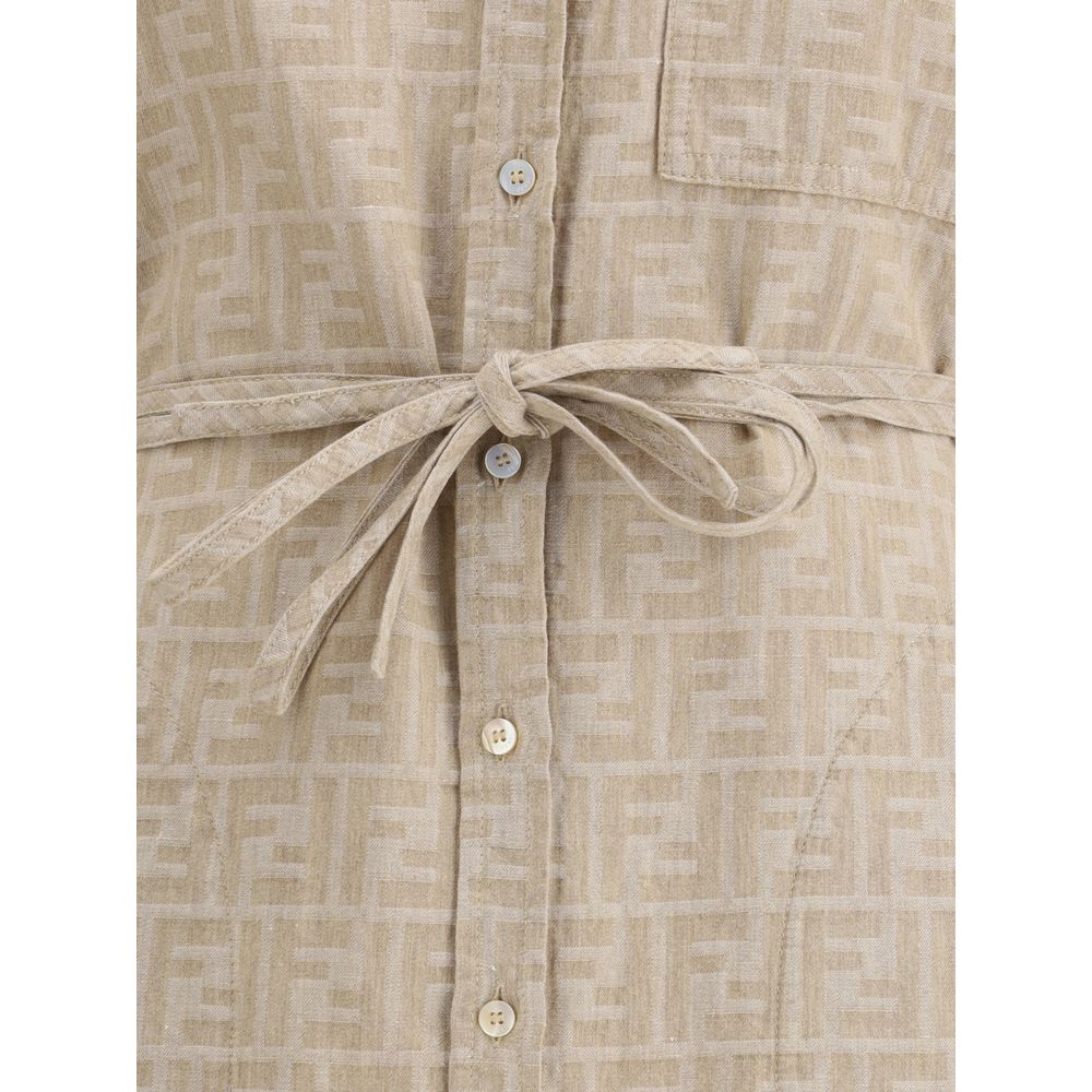 Fendi Beige Cotton Casual Dress | Regal Royce
