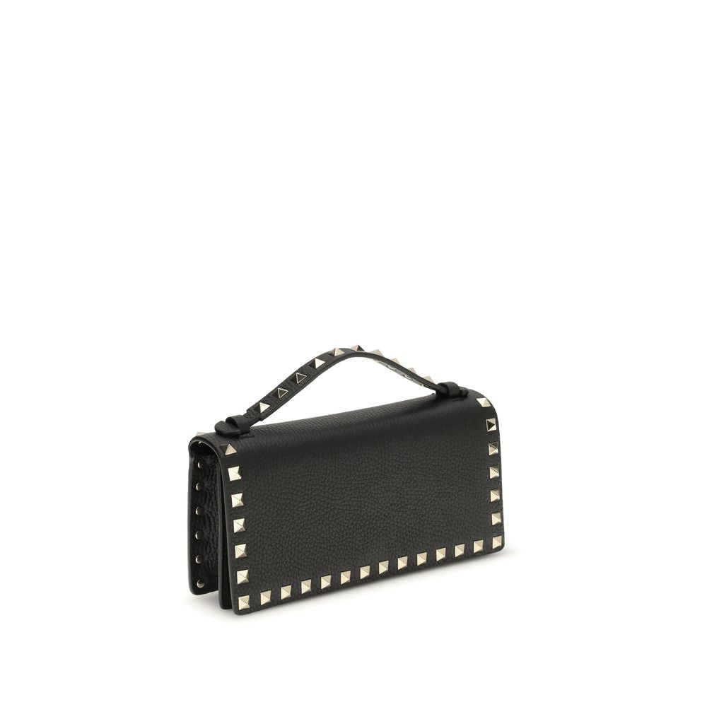Valentino Garavani Black Calf Leather Bos Taurus Wallet | Regal Royce