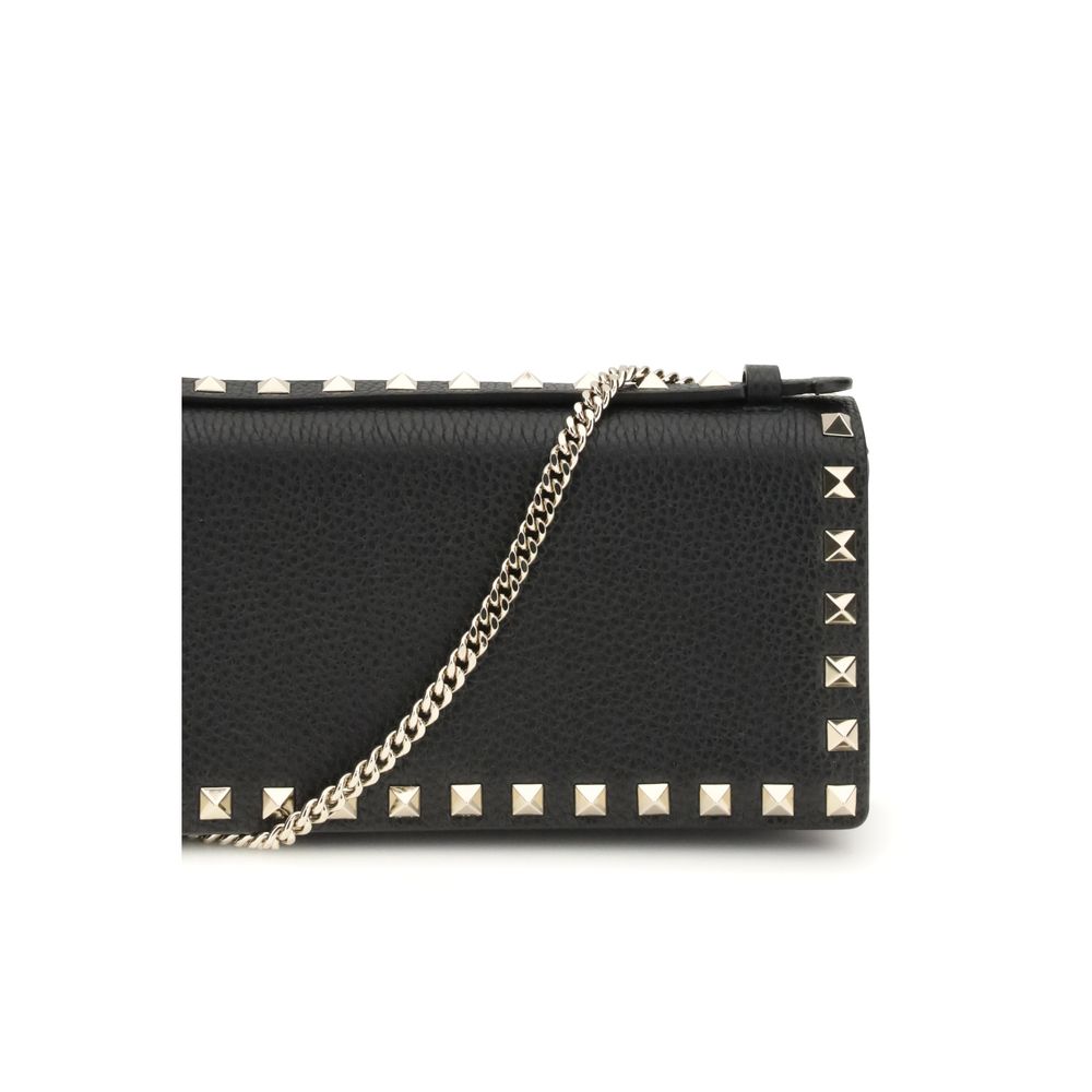 Valentino Garavani Black Calf Leather Bos Taurus Wallet | Regal Royce