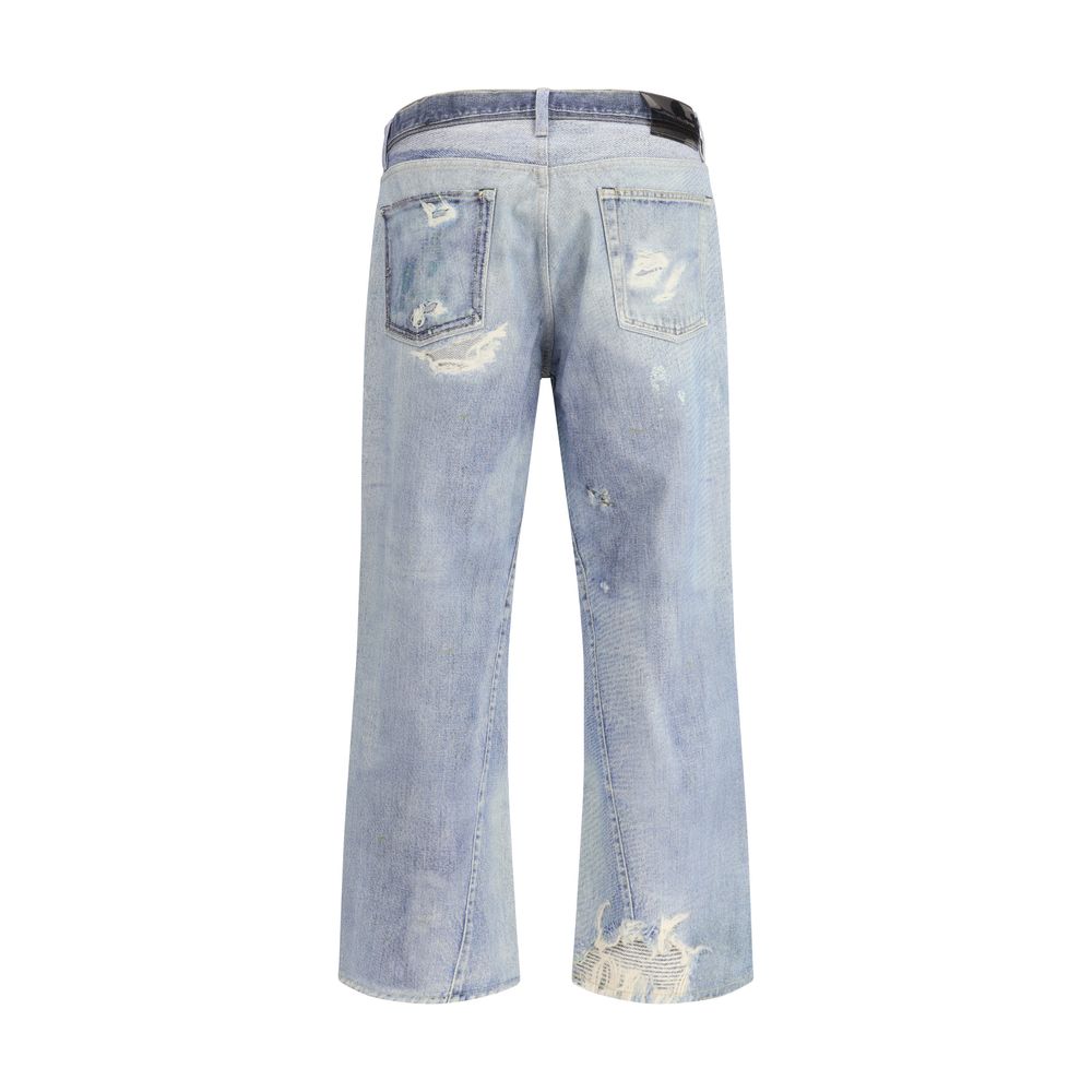 Our Legacy Light Blue Cotton Relaxed Fit Jeans | Regal Royce