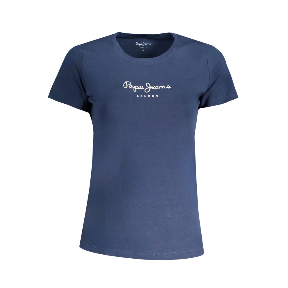 Pepe Jeans Blue Cotton Women's T-Shirt | Regal Royce