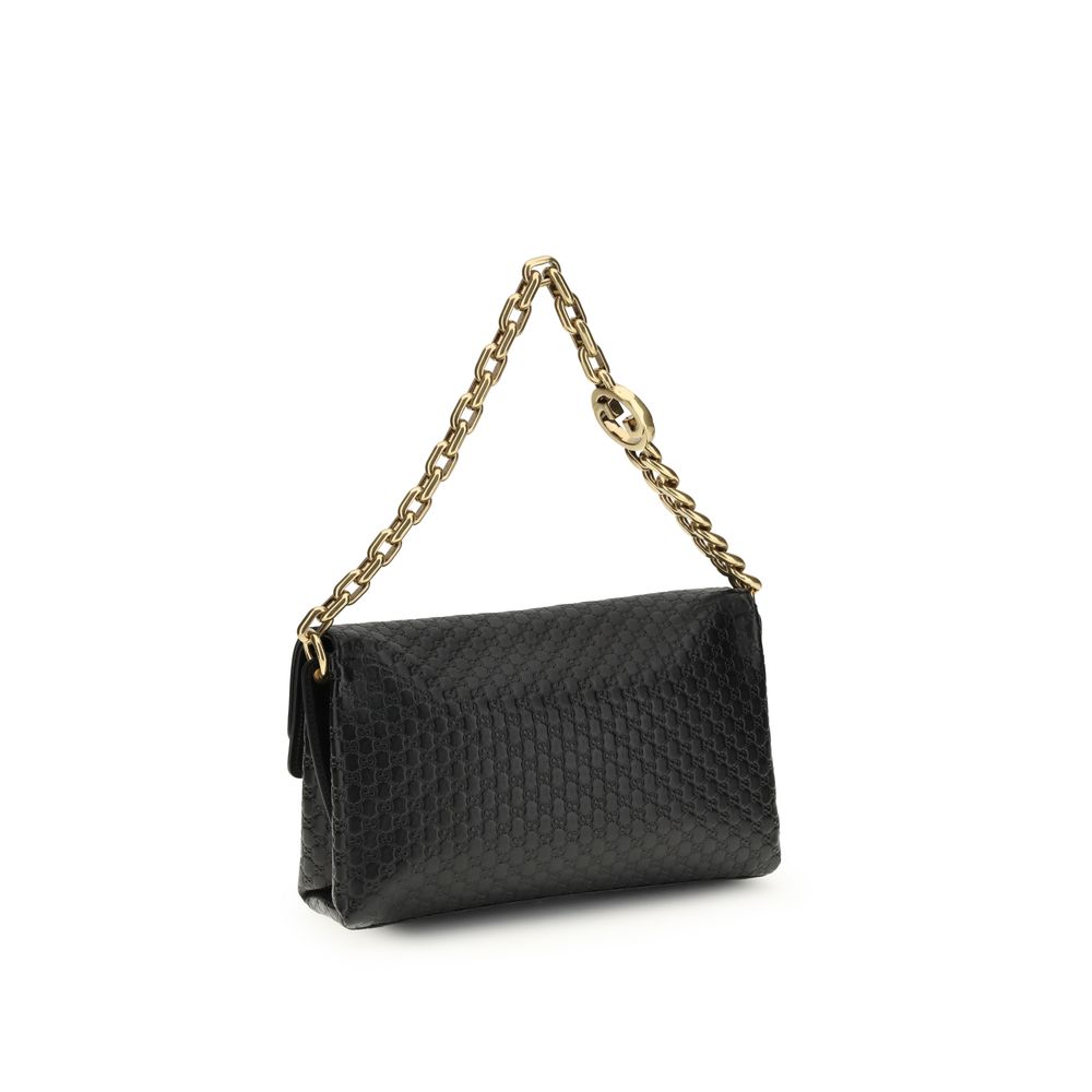 Gucci Black Calf Leather Bos Taurus Shoulder Bag | Regal Royce