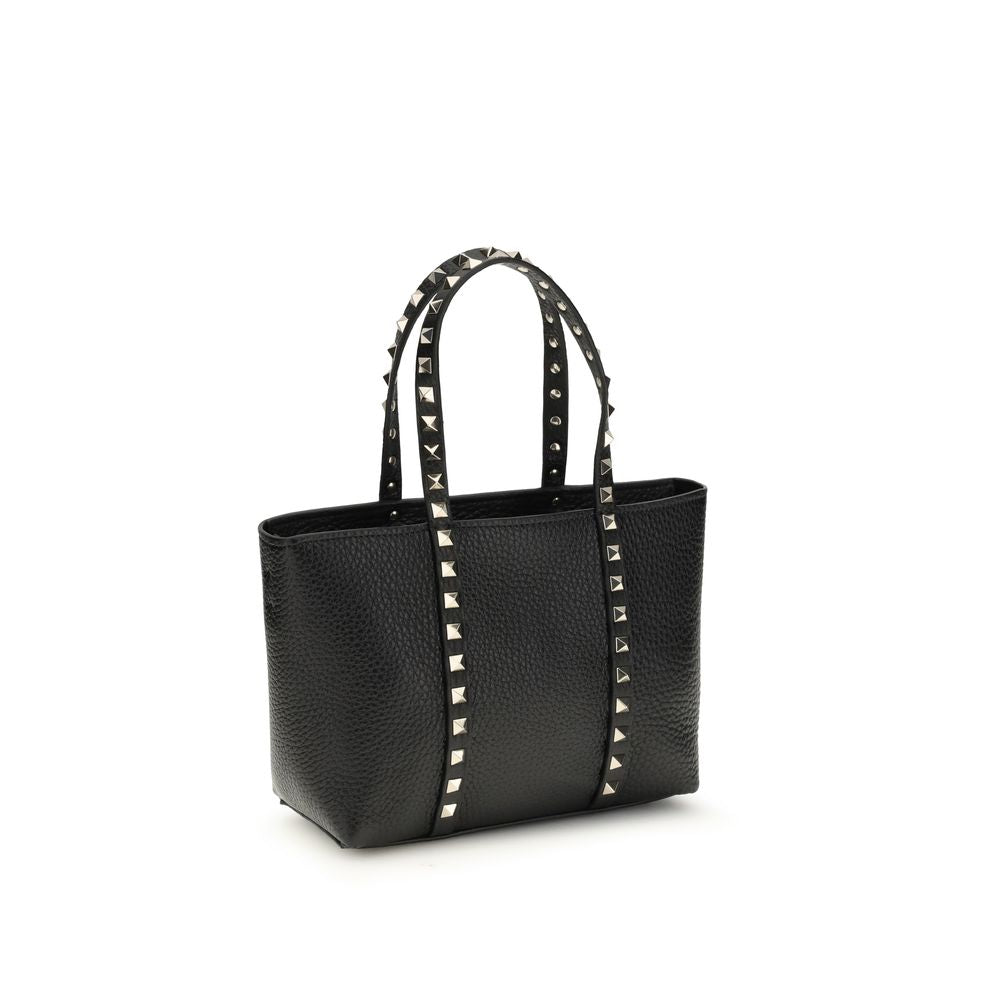 Valentino Garavani Black Calf Leather Bos Taurus Shoulder Bag | Regal Royce