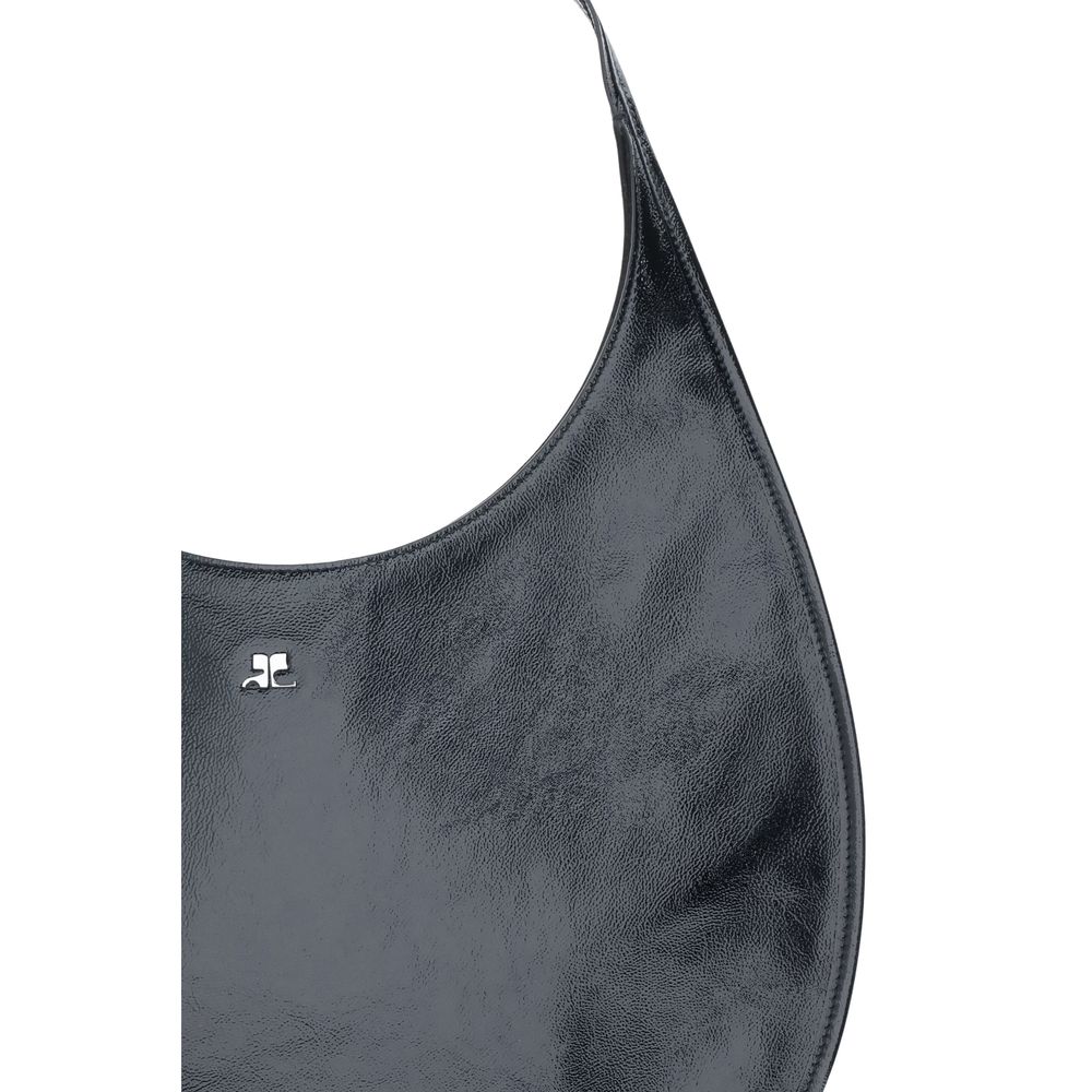 Courrèges Black Calf Leather Bos Taurus Shoulder Bag | Regal Royce