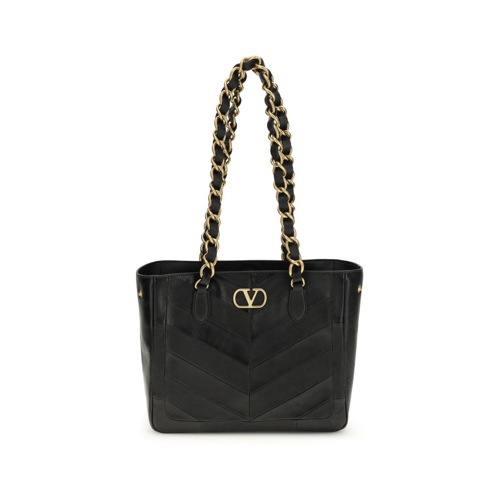 Valentino Garavani Black Napa Leather / Calf Bos Taurus Shoulder Bag | Regal Royce