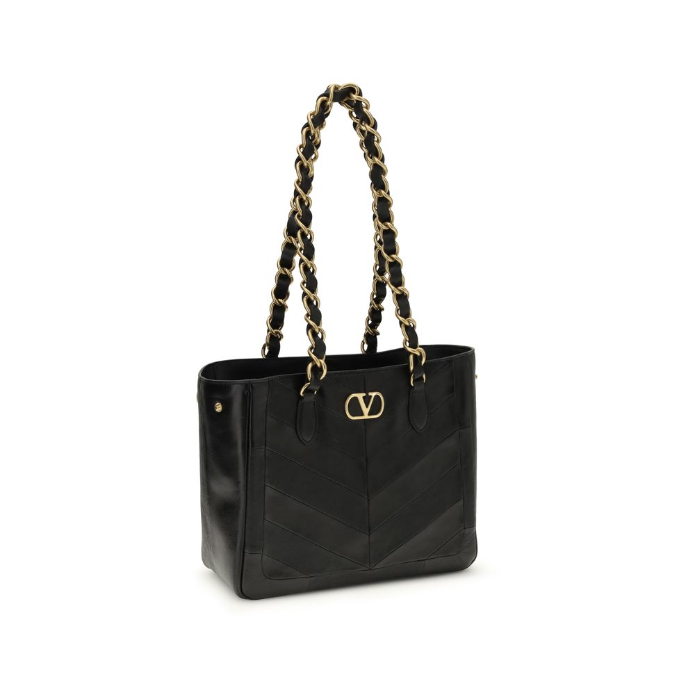 Valentino Garavani Black Napa Leather / Calf Bos Taurus Shoulder Bag | Regal Royce