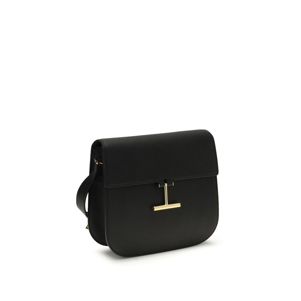 Tom Ford Black Calf Leather Bos Taurus Shoulder Bag | Regal Royce