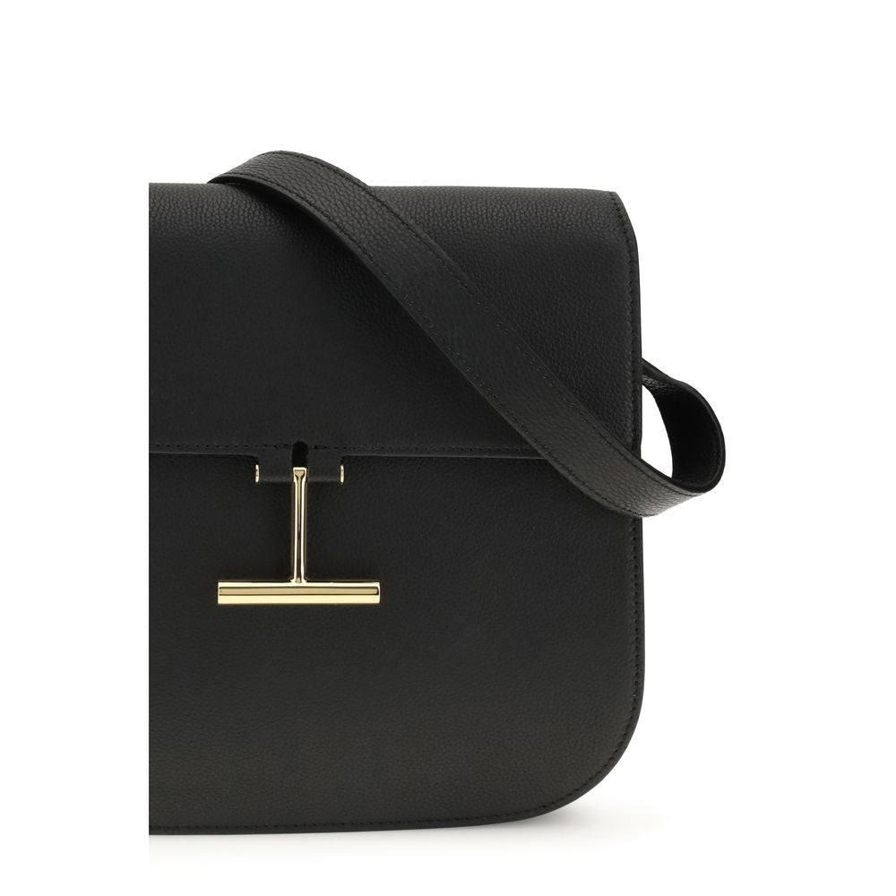 Tom Ford Black Calf Leather Bos Taurus Shoulder Bag | Regal Royce