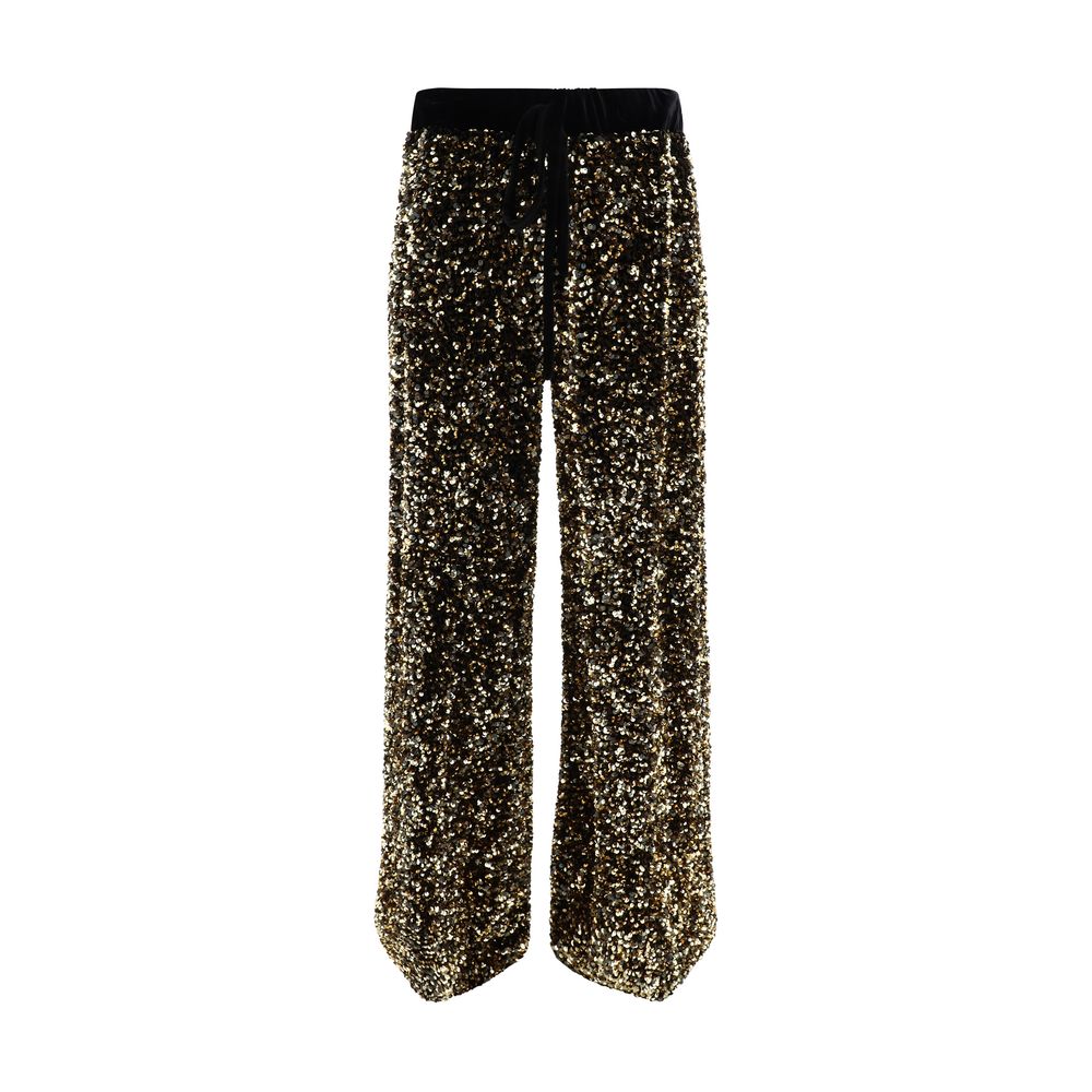 Ella Gold Polyamide Casual Pants | Regal Royce