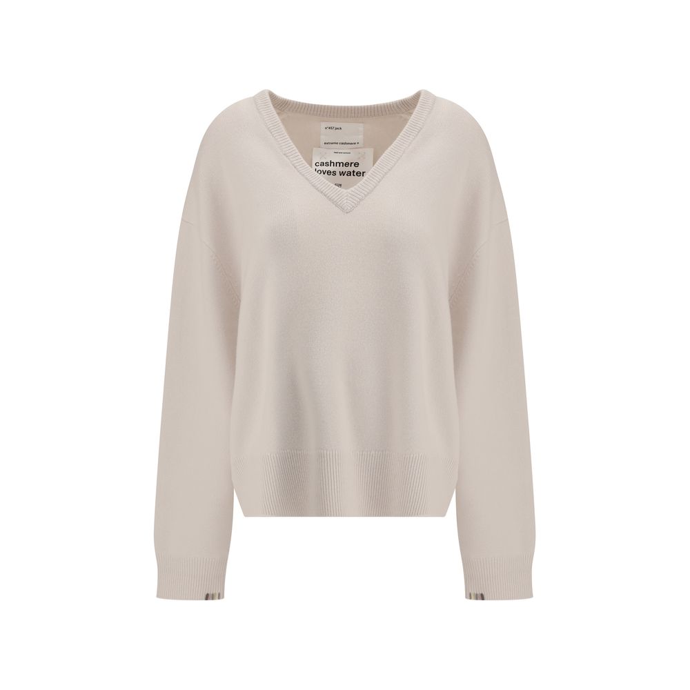 Extreme Cashmere White Cashmere Cashmere Sweater | Regal Royce