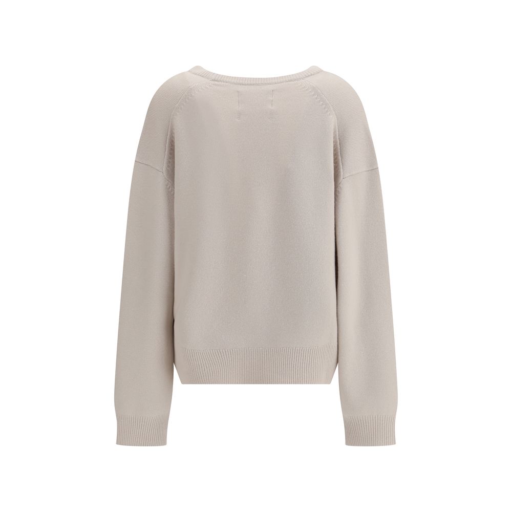 Extreme Cashmere White Cashmere Cashmere Sweater | Regal Royce