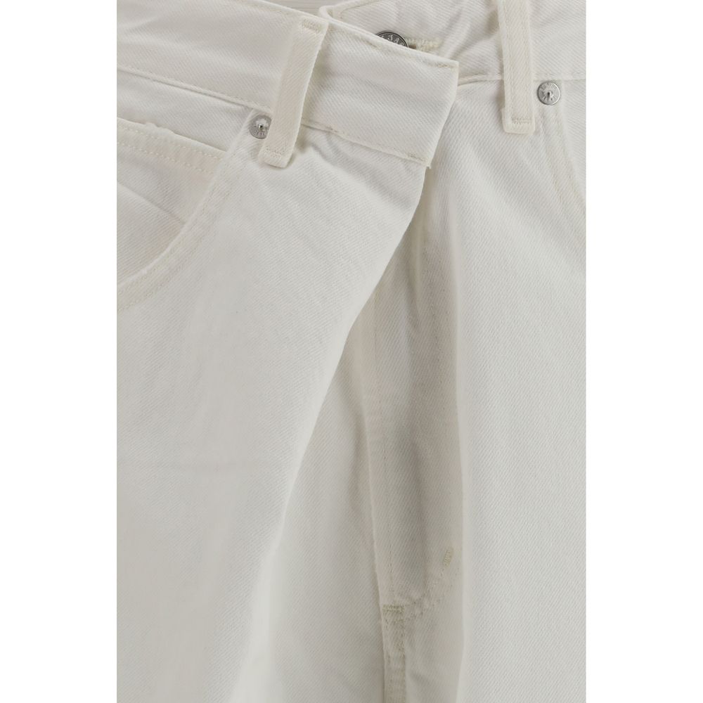 Agolde White Cotton Jeans Denim | Regal Royce