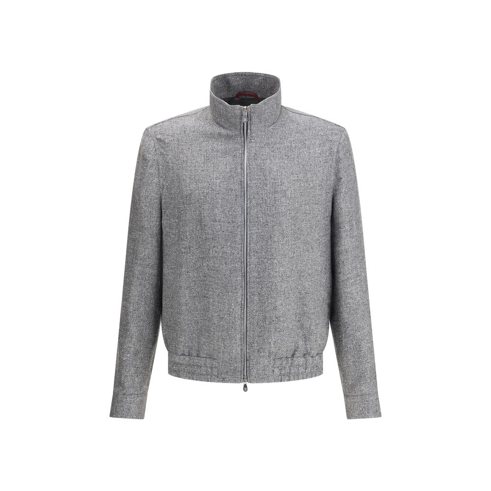 Brunello Cucinelli Gray Linen Bomber | Regal Royce