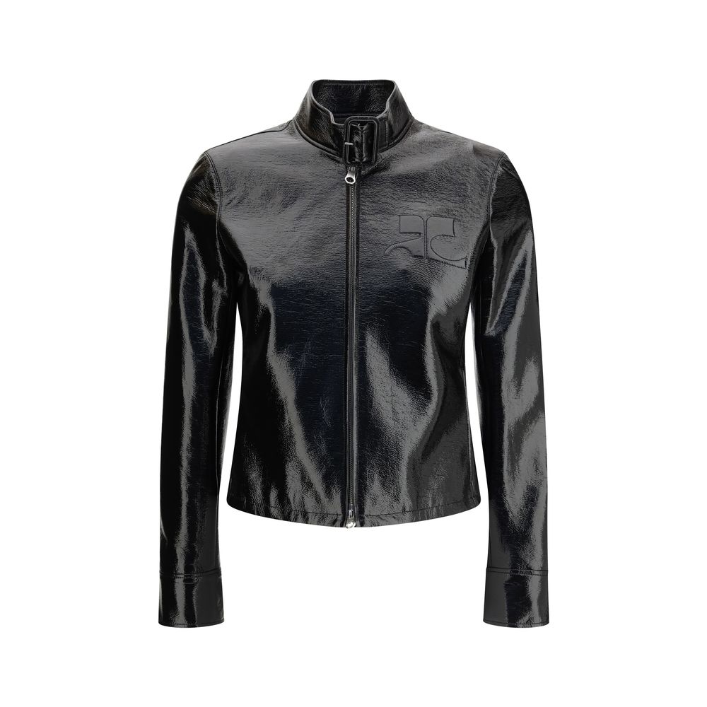 Courrèges Black Cotton Full-Length Jacket | Regal Royce